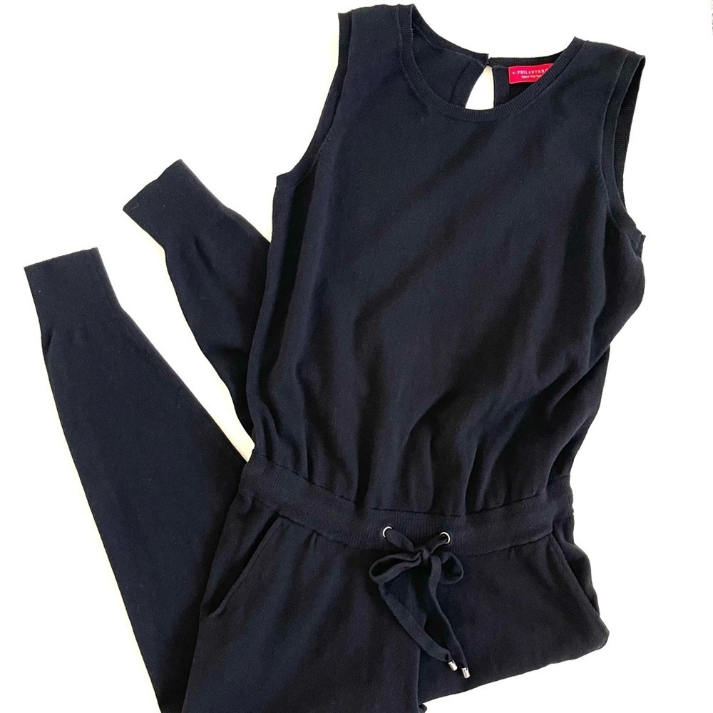 n:PHILANTHROPY Black Sleeveless Knit Jumpsuit